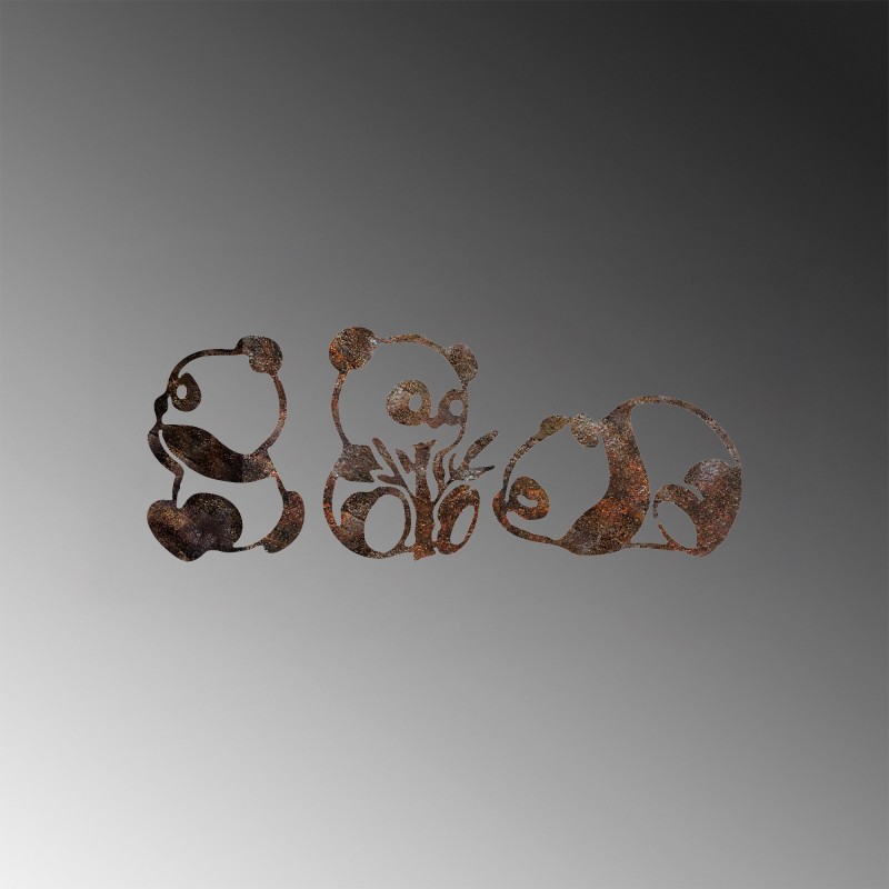 Decorative Metal Wall Accessory Rusty Panda Antiquation