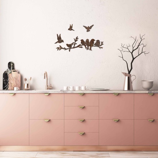 Wallxpert Decorative Metal Wall Accessory Rusty Birds 2 Antiquation