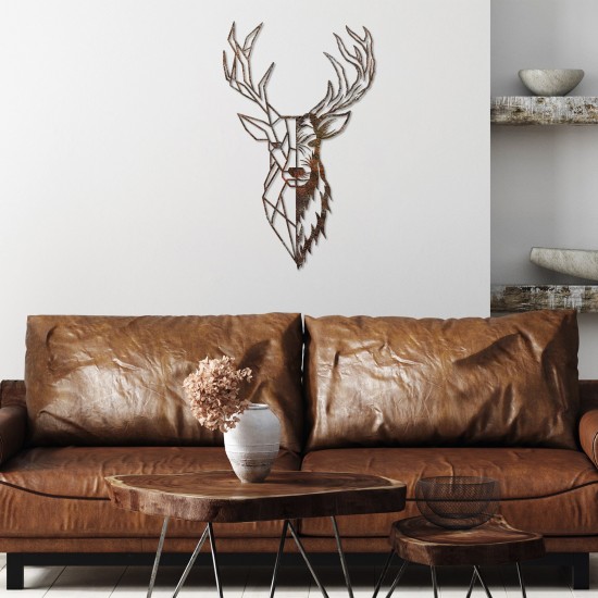 Decorative Metal Wall Accessory Rusty Deer 3 Antiquation Decorative Metal Wall Accessory Rusty Deer 3 Antiquation