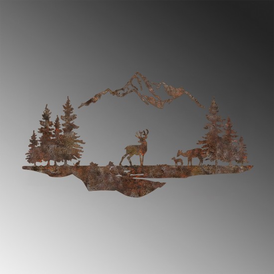 Decorative Metal Wall Accessory Rusty Landscape 1 Antiquation Wallxpert Decorative Metal Wall Accessory Rusty Landscape 1 Antiquation