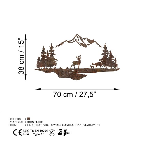 Decorative Metal Wall Accessory Rusty Landscape 1 Antiquation Wallxpert Decorative Metal Wall Accessory Rusty Landscape 1 Antiquation