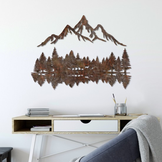 Decorative Metal Wall Accessory Rusty Landscape 2 Antiquation Wallxpert Decorative Metal Wall Accessory Rusty Landscape 2 Antiquation