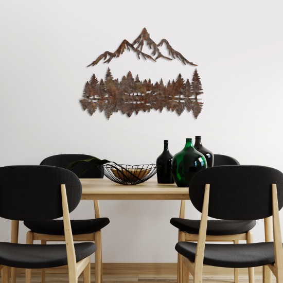 Decorative Metal Wall Accessory Rusty Landscape 2 Antiquation Wallxpert Decorative Metal Wall Accessory Rusty Landscape 2 Antiquation