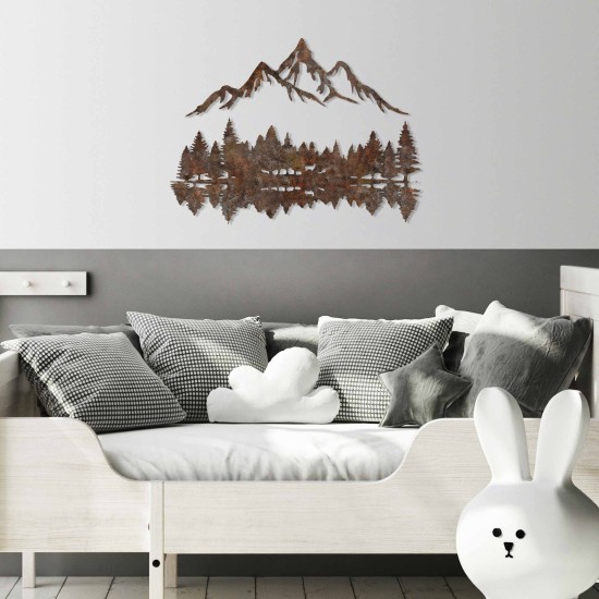 Decorative Metal Wall Accessory Rusty Landscape 2 Antiquation Wallxpert Decorative Metal Wall Accessory Rusty Landscape 2 Antiquation