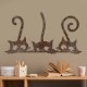 Wallxpert Decorative Metal Wall Accessory Rusty Cats 1 Antiquation
