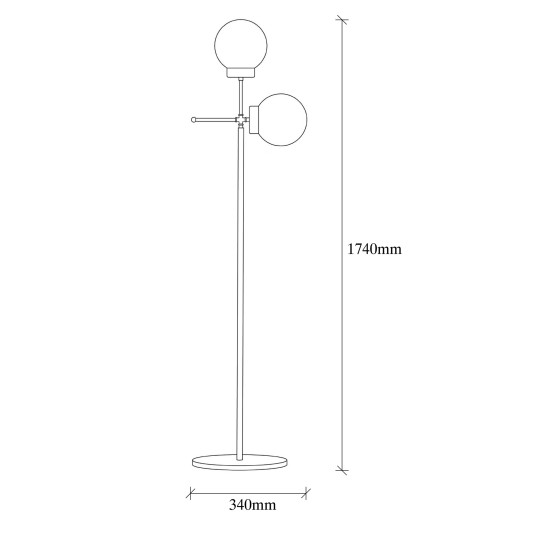 Floor Lamp Mudoni-MR-955-1 Black Floor Lamp Mudoni-MR-955-1 Black