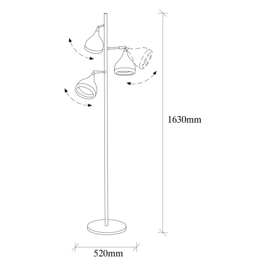 Floor Lamp Yıldo - 7021 Black
Copper Opviq Floor Lamp Yıldo - 7021 Black
Copper