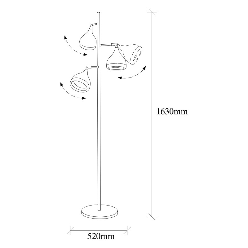 Opviq Floor Lamp Yıldo - 7021 Black
Copper