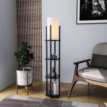 Floor Lamp Shelf Lamp - 8111 Black