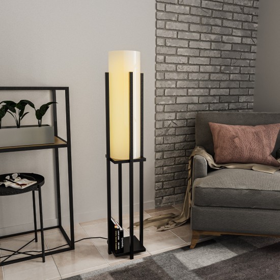 Floor Lamp Shelf Lamp - 8125 Black Floor Lamp Shelf Lamp - 8125 Black
