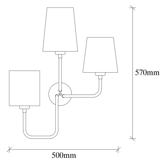 Wall Lamp Çatal - 3571 Black Wall Lamp Çatal - 3571 Black