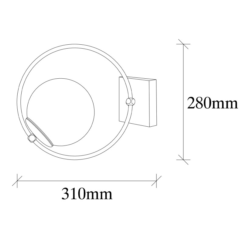Wall Lamp Dolunay - 3911 Black
White