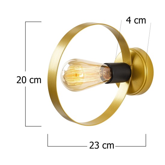 Wall Lamp Halka - 3931 Gold
Black Wall Lamp Halka - 3931 Gold
Black