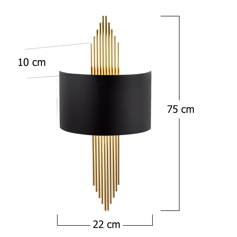 Opviq Wall Lamp 616 - A Black
Gold
