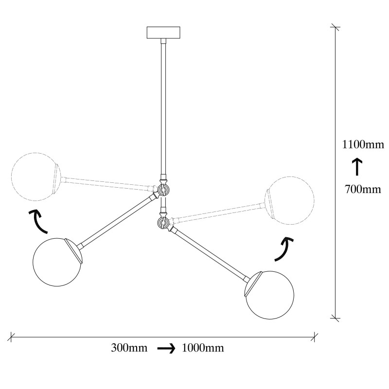 Chandelier Cambaz - 3452 Gold
White
