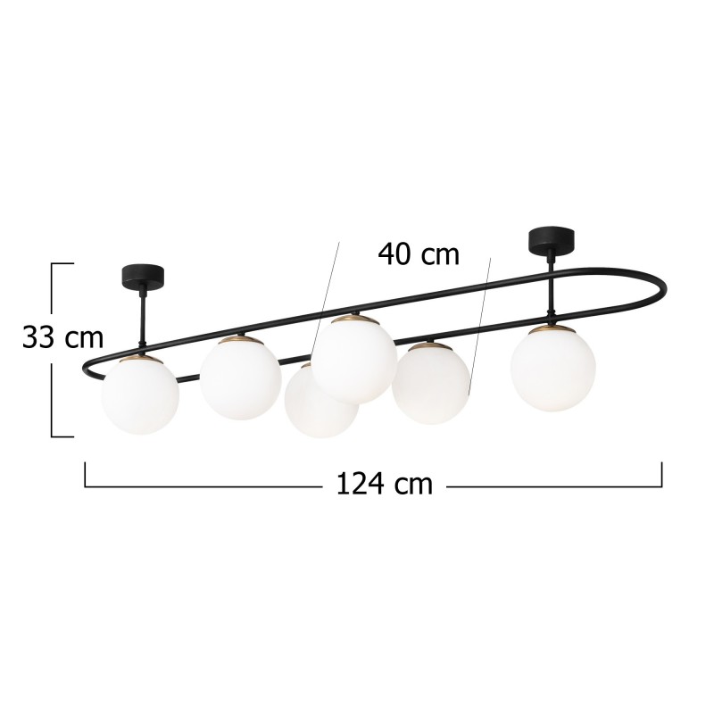 Opviq Chandelier Abaküs - 4911 Black
White