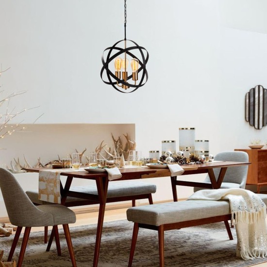 Opviq Chandelier Gezegen - 4843 Gold
Black