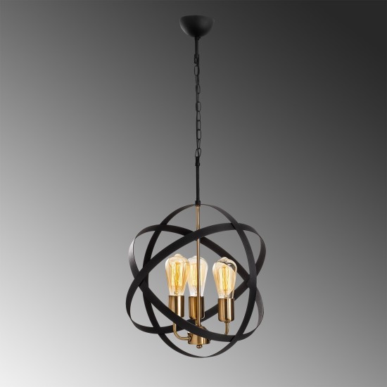 Opviq Chandelier Gezegen - 4843 Gold
Black