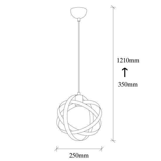 Opviq Chandelier Gezegen - 6121 Black
Nickel