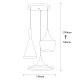 Opviq Chandelier Elmas - 3556 Black
Gold