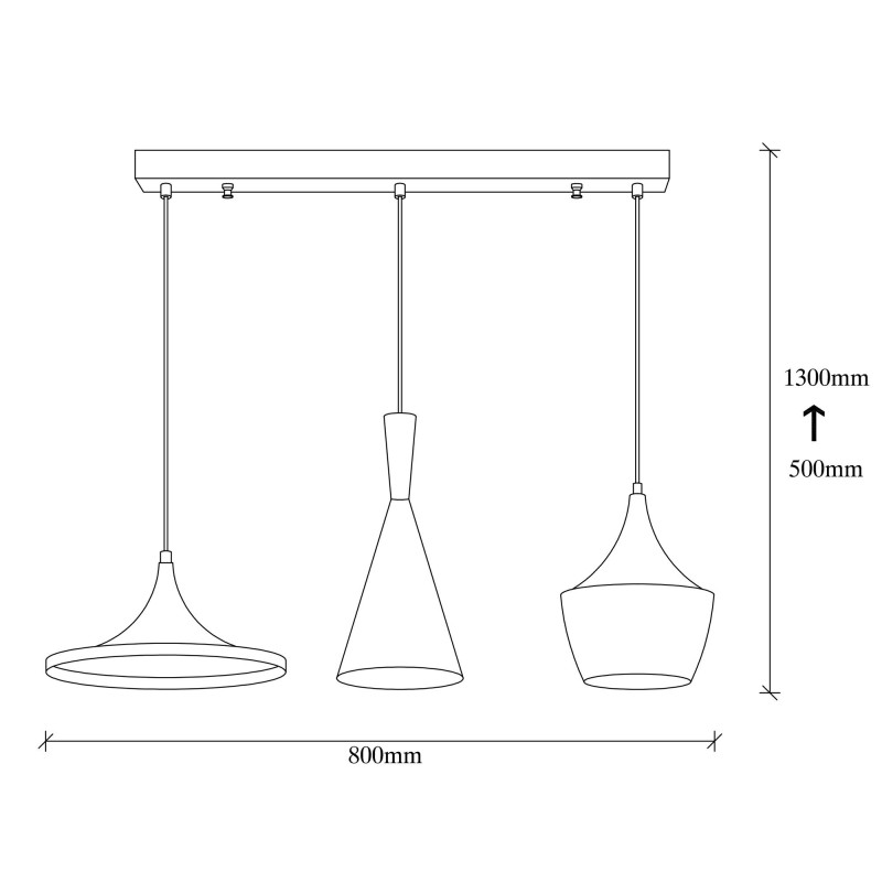 Chandelier Elmas - 3561 Black
Gold