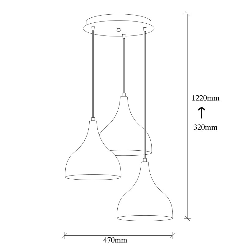 Chandelier Sağlam - 3780 Copper
Black