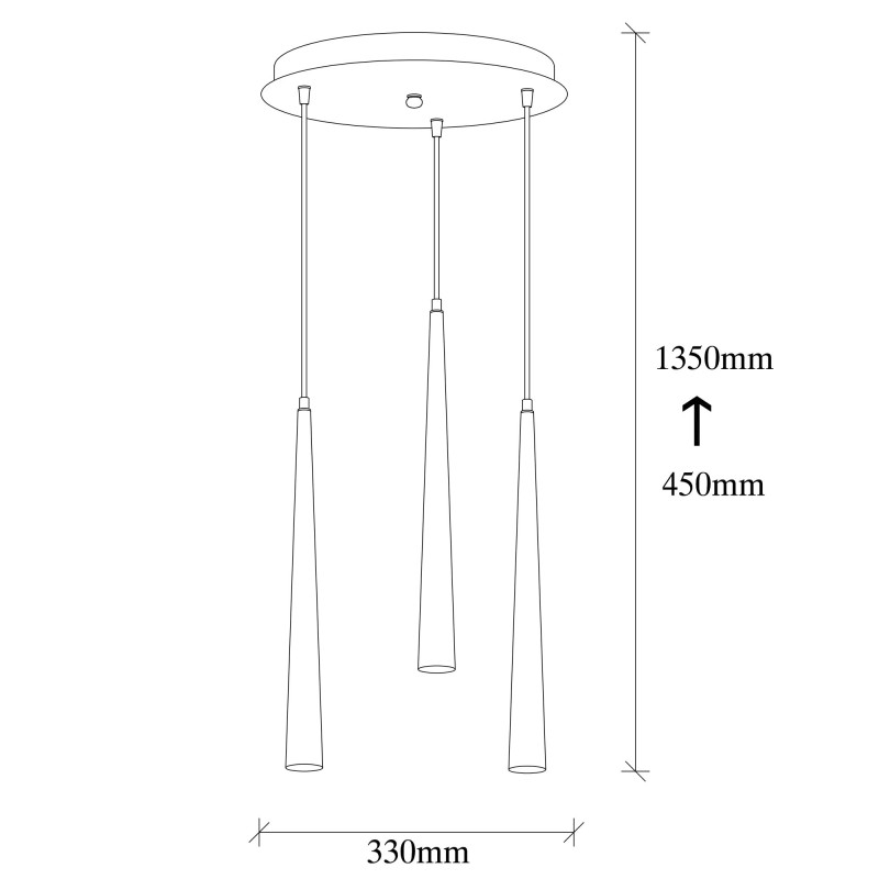 Chandelier Uğur - 6072 Black