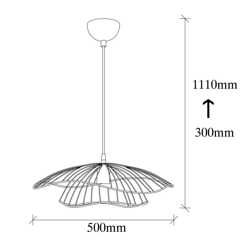 Opviq Chandelier Tel - 6500 Black