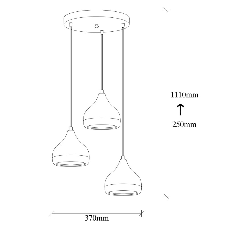 Opviq Chandelier Yıldo - 6871 Black
Copper