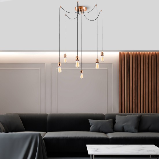 Chandelier Kabluni - MR - 914 Copper Opviq Chandelier Kabluni - MR - 914 Copper