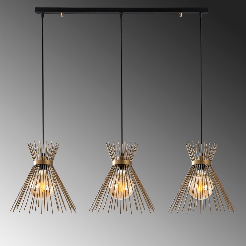 Opviq Chandelier Kirpi - 3089 Black