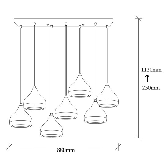 Chandelier Yıldo - 6894 Black Opviq Chandelier Yıldo - 6894 Black
