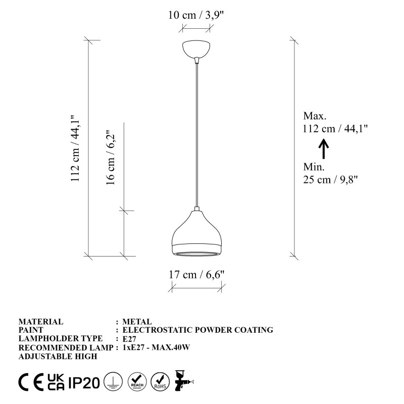Chandelier Yildo - M-6870 White