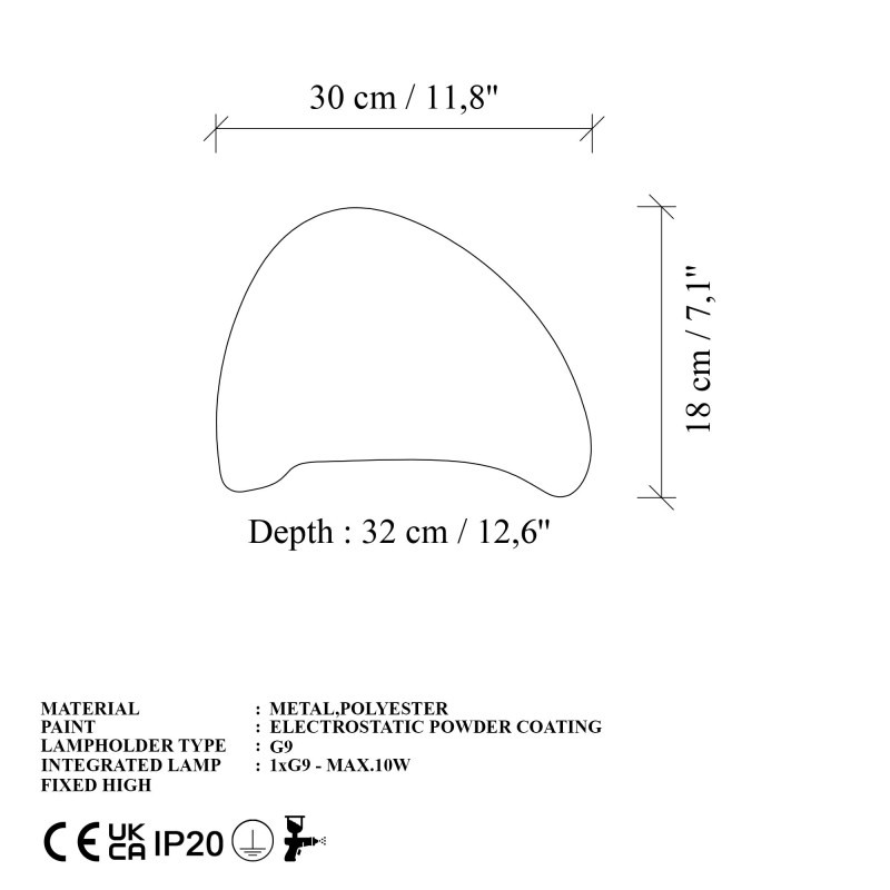 Wall Lamp Lore-M-Nua White
