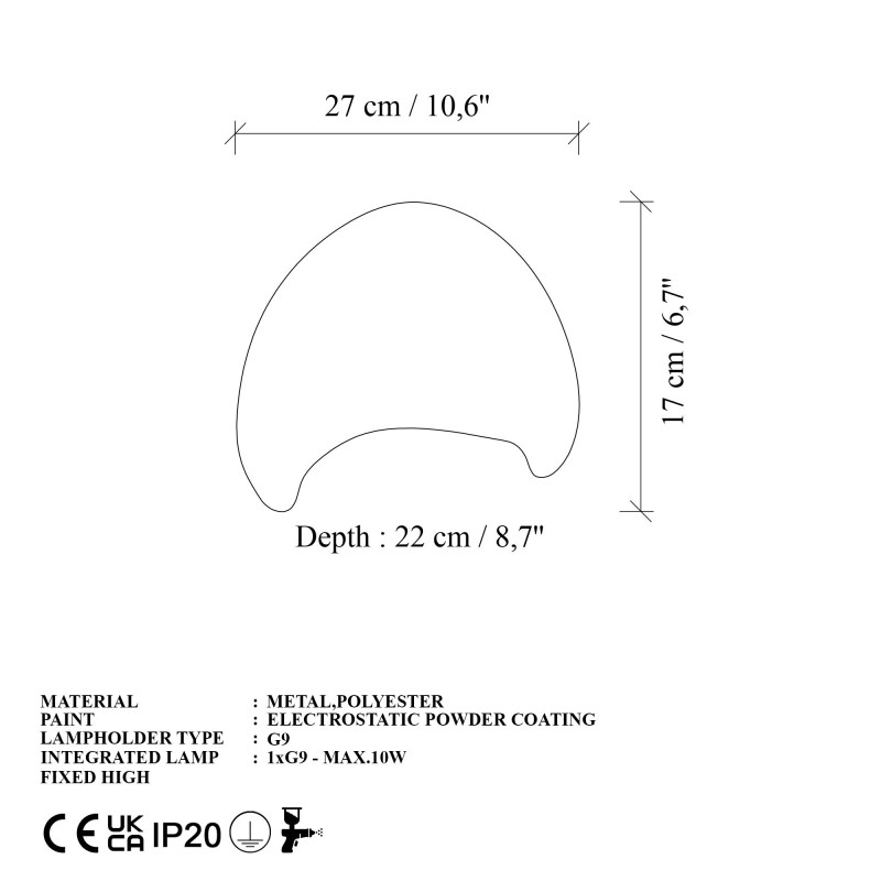Wall Lamp Lore-S-Nua White