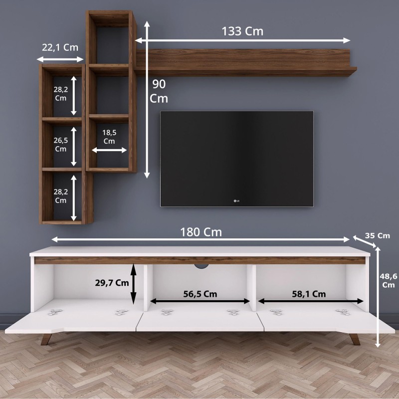 TV Unit M16 - 804 White
Walnut