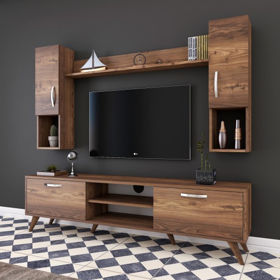Σύνθεση Τηλεόρασης - 170x35x48,5εκ M27 - 284 - Χρώμα Καρυδί Σύνθεση Τηλεόρασης - 170x35x48,5εκ M27 - 284 - Χρώμα Καρυδί