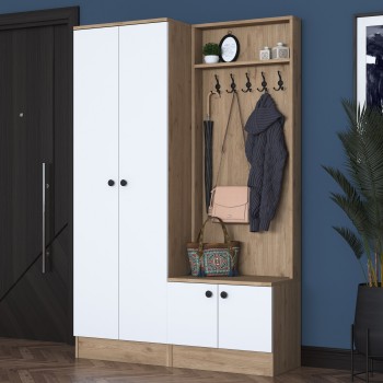 Hall Stand P6 - M5 - 2423 White
Walnut