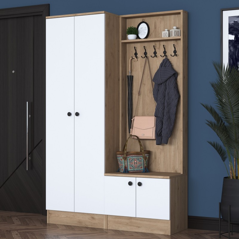 Hall Stand P6 - M5 - 2423 White
Walnut