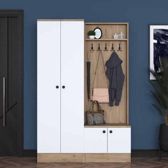 Hall Stand P6 - M5 - 2423 White
Walnut