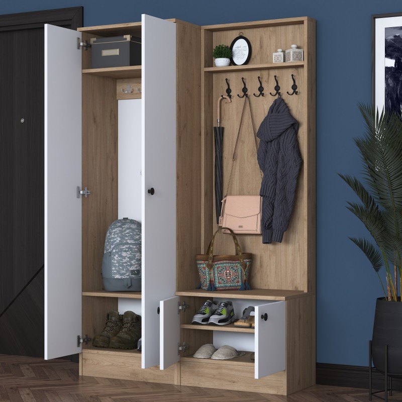 Hall Stand P6 - M5 - 2423 White
Walnut