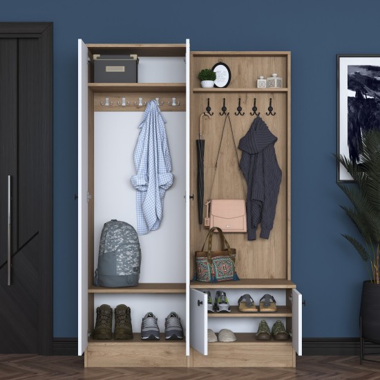Hall Stand P6 - M5 - 2423 White
Walnut