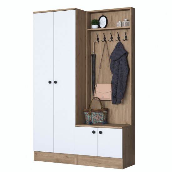 Hall Stand P6 - M5 - 2423 White
Walnut