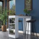 Τραπέζι Σταντ Τραπεζαρίας  JA103 - 2345 - 120x50x100εκ - Χρώμα Καρυδί Λευκό