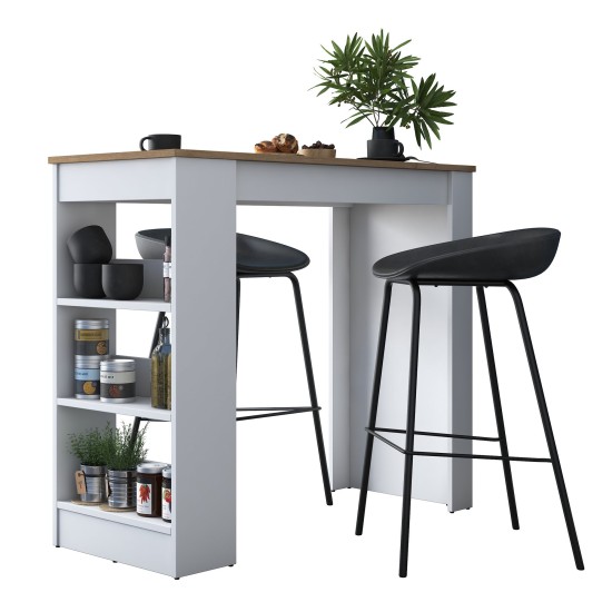 Τραπέζι Σταντ Τραπεζαρίας  JA103 - 2345 - 120x50x100εκ - Χρώμα Καρυδί Λευκό