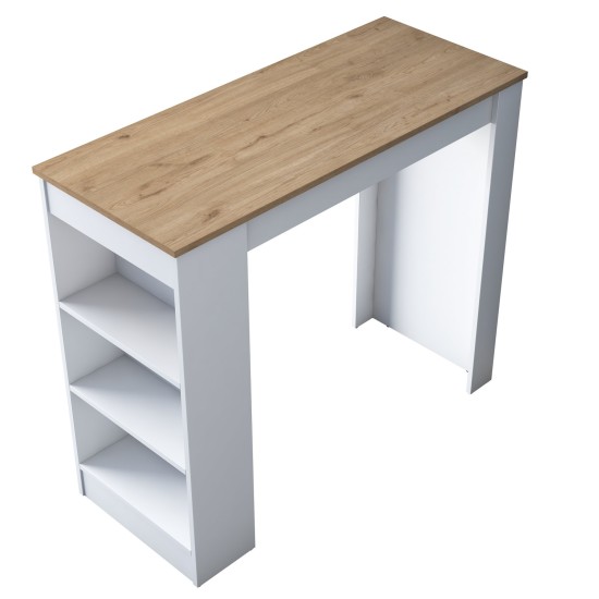 Τραπέζι Σταντ Τραπεζαρίας  JA103 - 2345 - 120x50x100εκ - Χρώμα Καρυδί Λευκό