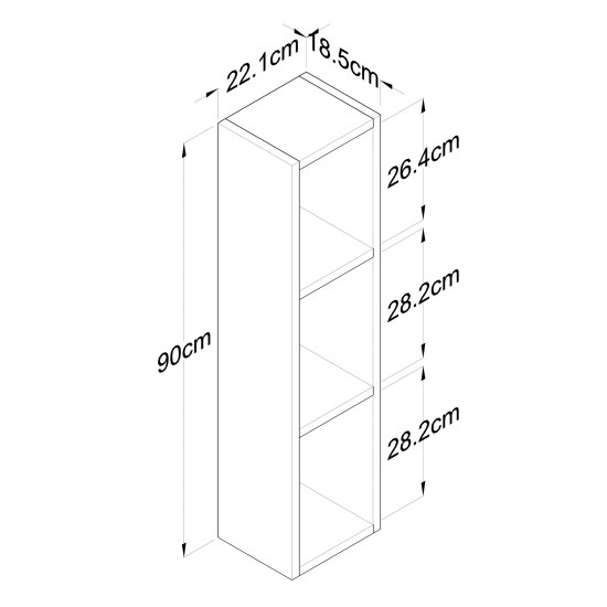 Wall Shelf E3 - 224 Walnut