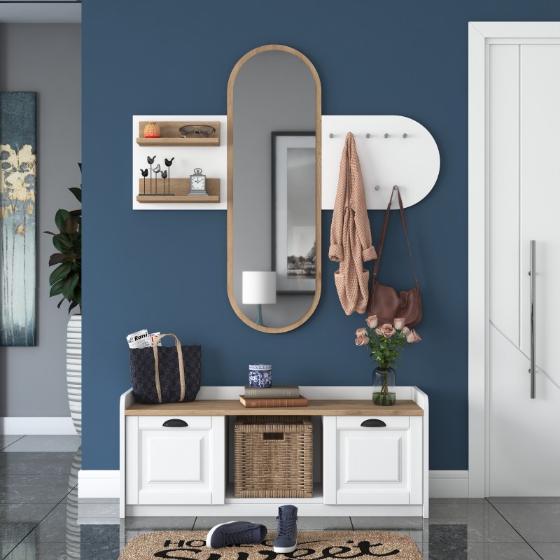 Hall Stand EE101 - 1983 - Walnut White
Walnut