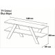 Έπιπλο Τηλεόρασης Basic 120x33,1x45εκ  - Καρυδί Λευκό