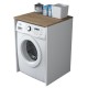 ντουλάπι Πλυντηρίου - KD103 - 2341 - Λευκό & Καρυδί - 65x30x91,8εκ